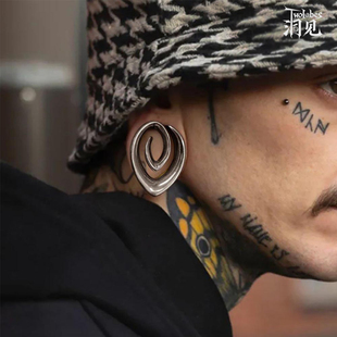 Twolobes洞见个性夸张马鞍身体穿孔饰品漩涡耳扩钛钢耳洞扩大朋克