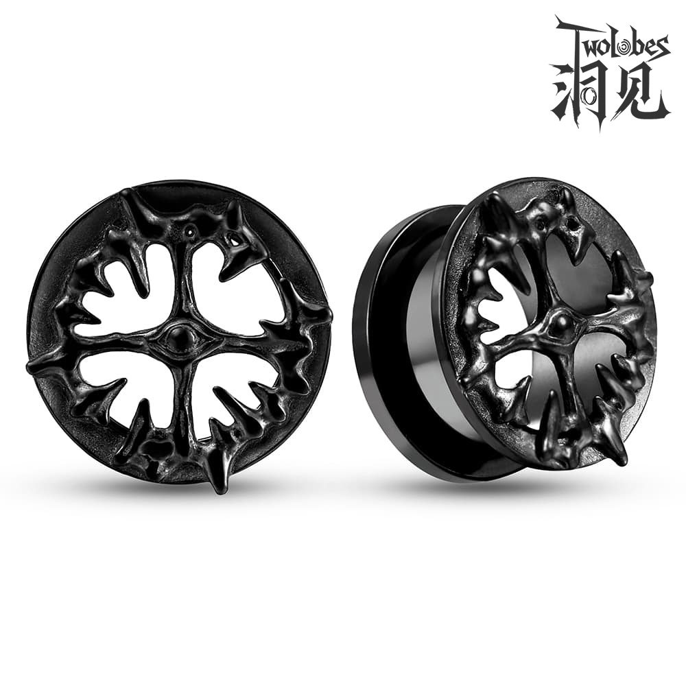 Twolobes耳扩钛钢耳洞扩大器