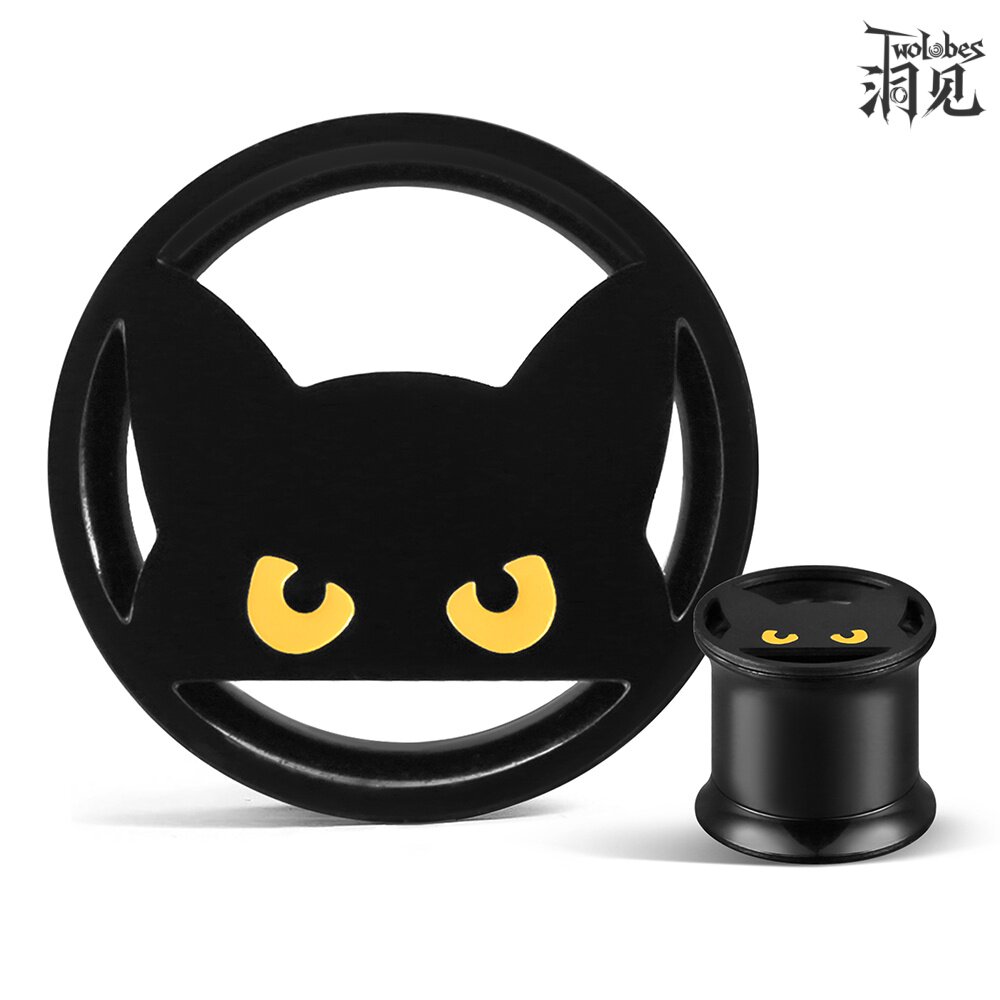 Twolobes黄瞳猫耳扩朋克撑大耳洞