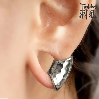 洞见印点弹扣穿孔耳夹耳环