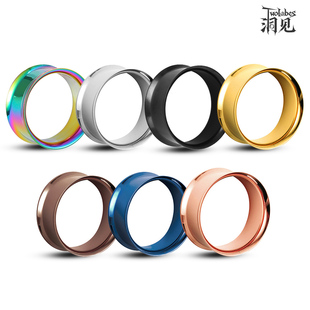 Twolobes洞见喇叭耳扩饰品抗过敏钛钢个性穿孔扩耳器圆环耳廓欧美