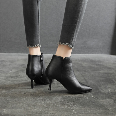 艺漫迪通勤女鞋细跟大码女鞋加肥