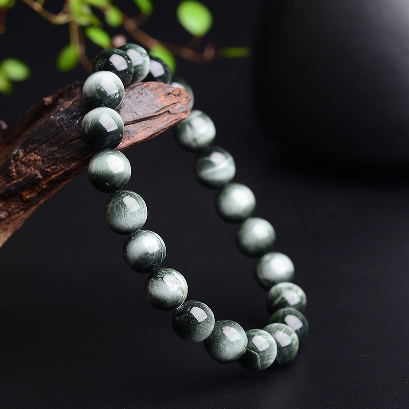 鹰眼手链 天然水晶绿色阳起石手串保健招财旺男女饰品情侣包邮