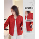 上衣W 84056 中式 新年战袍加棉百搭长袖 珍珍休闲 丹砂菱光