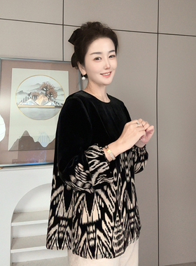 【珍珍休闲】经典丝绒新款秋冬百搭显瘦新中式国风上衣S-13705