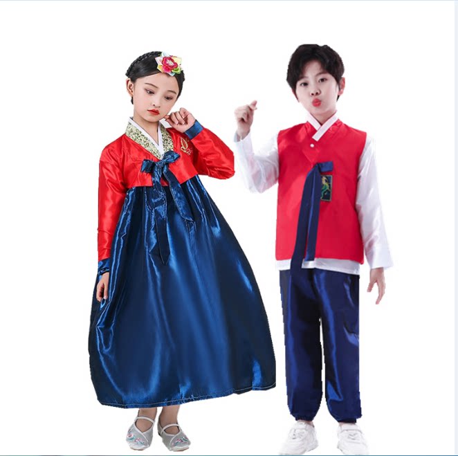 朝鲜服装儿童传统古装大长今表演礼服改良学生舞蹈演出服韩服女童