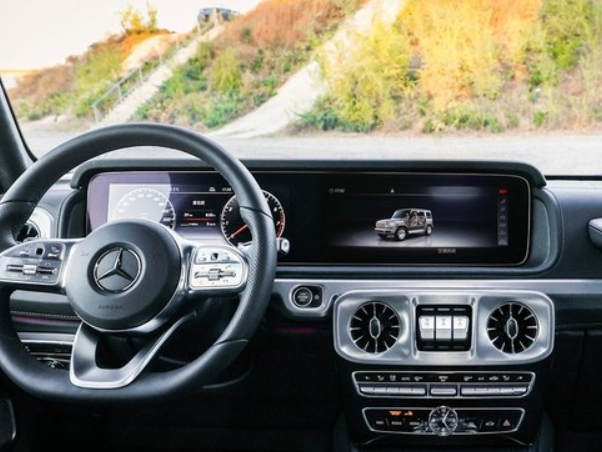 专用奔驰g级g500导航 仪表盘一体纤维钢化屏幕膜 防指纹防反光膜