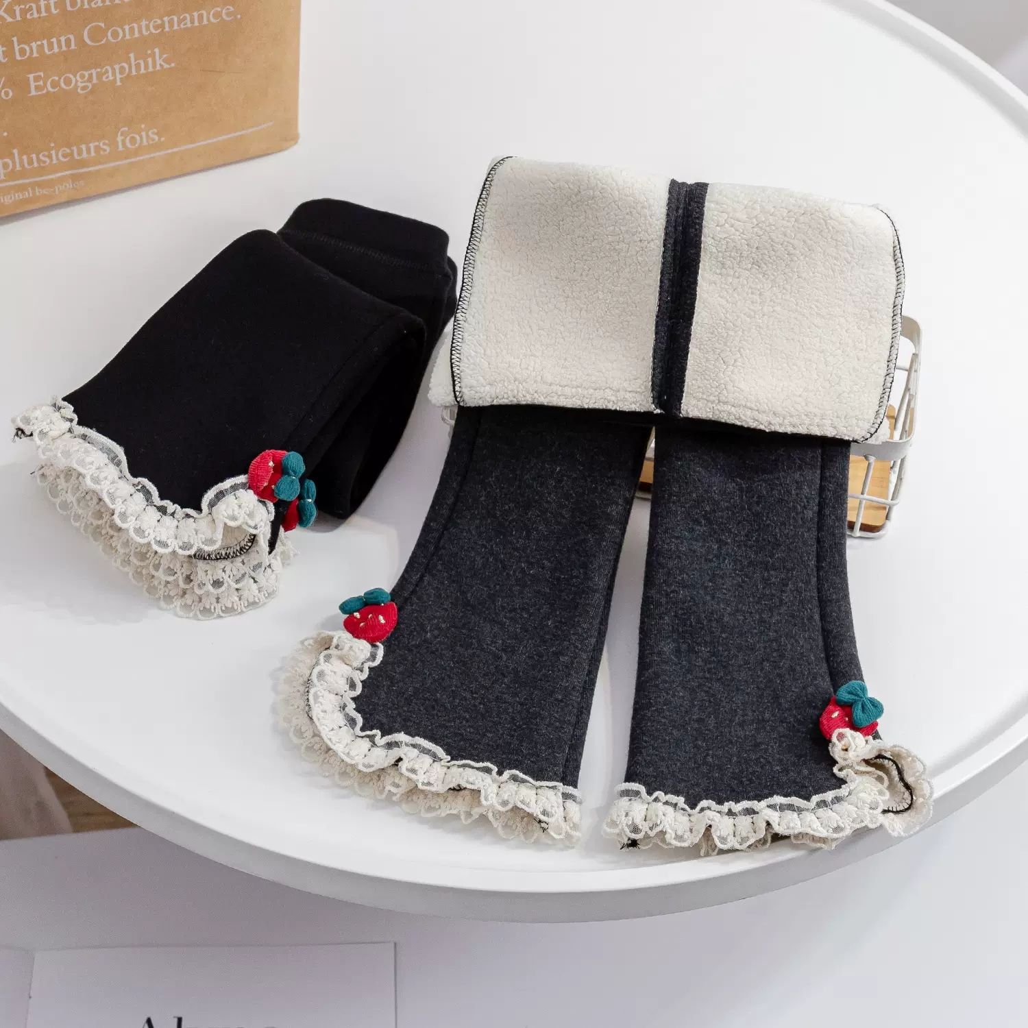 女童加绒裤子冬季外穿