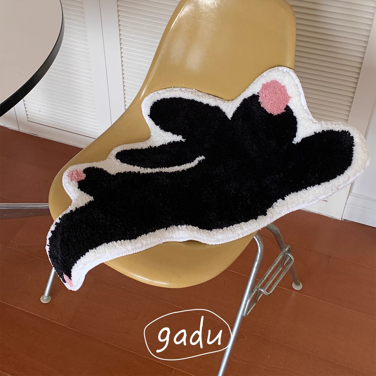 gadu原创手绘毛绒地毯床边毯