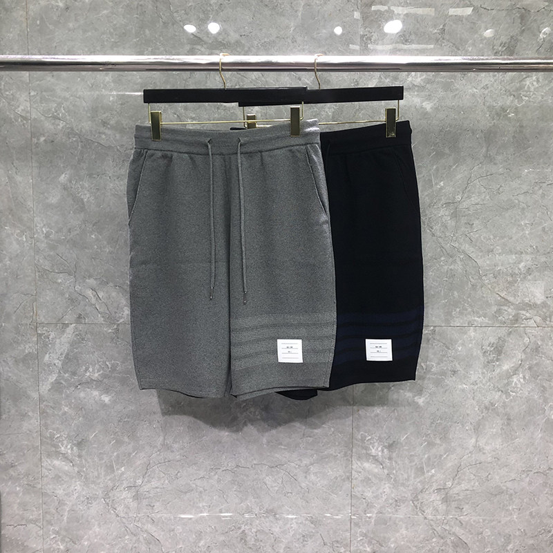 TB全棉暗四杠肌理感针织短裤中裤