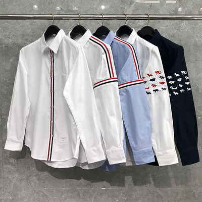 tb长袖衬衫气质帅气衬衣翻领外套