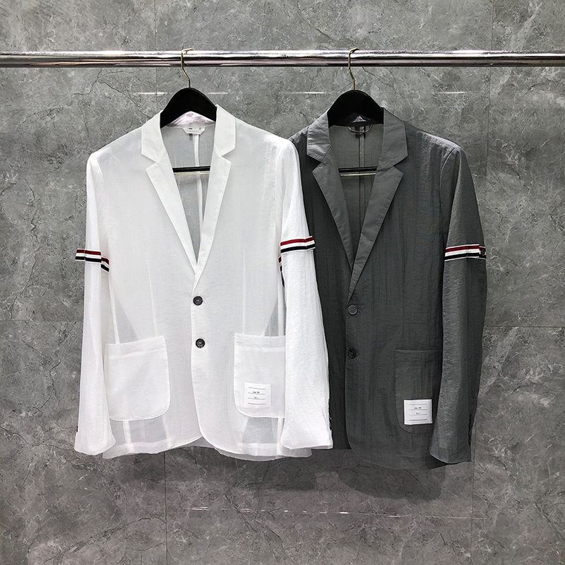 西装外套男2025新款TB双织带休闲夏季西服超薄透气防晒服潮牌长袖