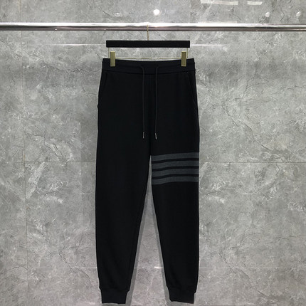 TB四道杠卫裤棉质色织灰四杠休闲束脚男女情侣款针织休闲运动长裤