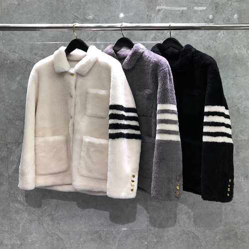 TB羊羔毛绒皮毛一体羊剪绒外套