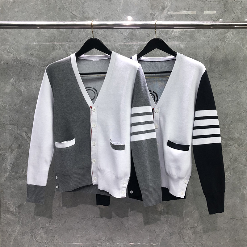 HM后背火柴人遛狗毛衣开衫