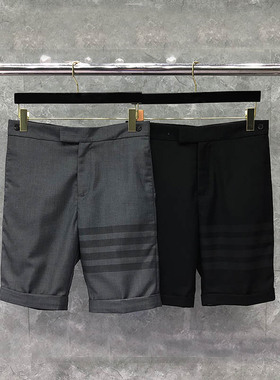 tb西装短裤男五分裤2025年夏季韩版潮牌灰色宽松薄款直筒休闲短裤