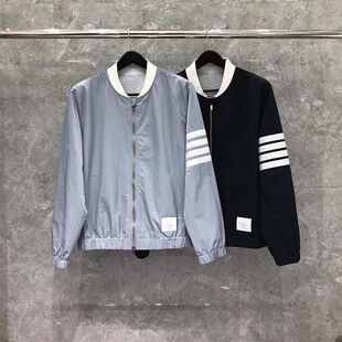 男女情侣同款 tb外套男士 修身 运动短款 夹克潮牌 棒球服飞行空军新款