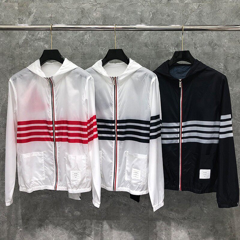 TB防晒衣男超薄透气夏季户外运动皮肤风衣开衫外套薄款宽松防晒服