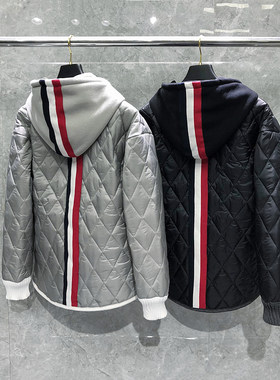 TB加厚冬季红白蓝后织带棉服外套