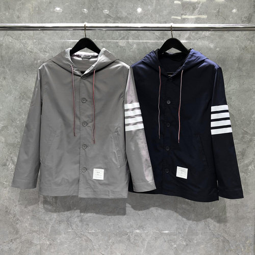 HS连帽抽绳风衣外套JK046