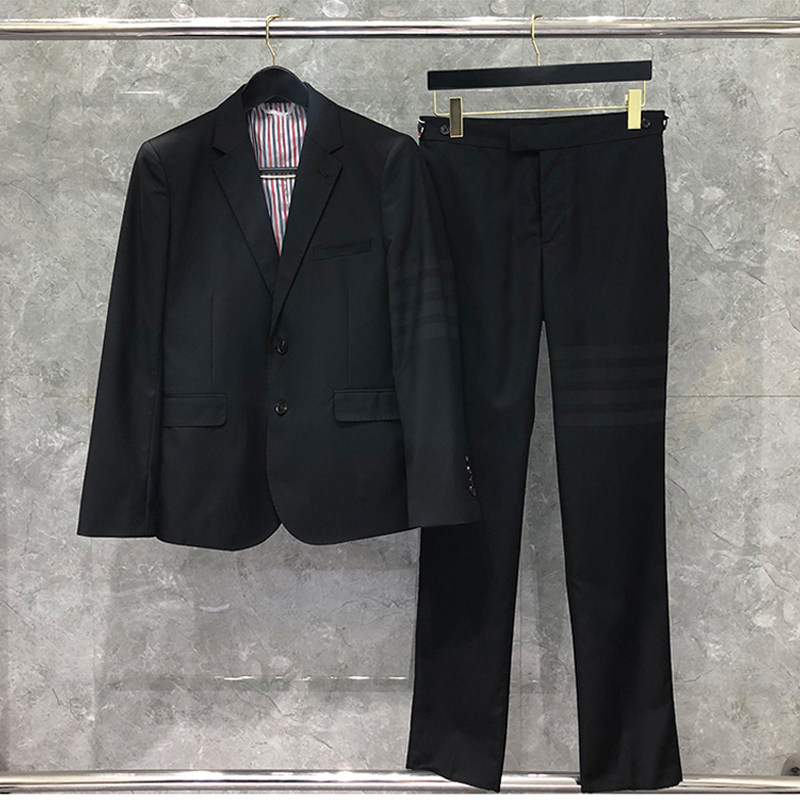 TB男士西服套装英伦风帅气潮流气质修身冬季商务羊毛韩版西装外套