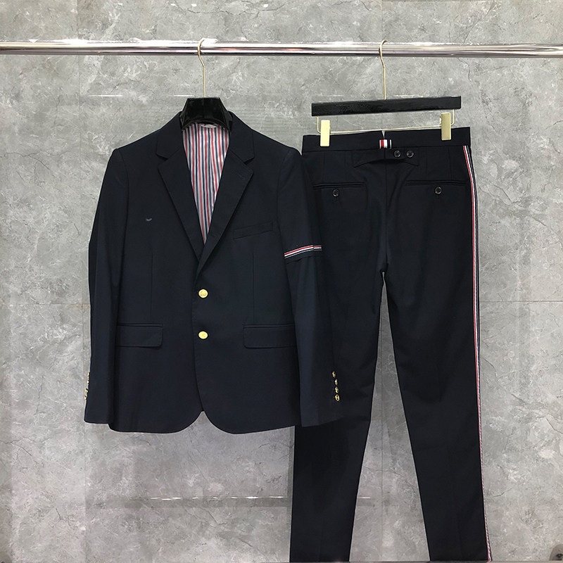 冬季商务韩版TB男士西服套装英伦风帅气潮流气质修身羊毛西装外套