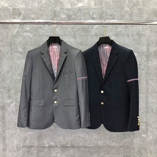 小西装 TB西服外套职业正装 织带潮牌秋冬新款 单袖 外套新郎伴郎 男士