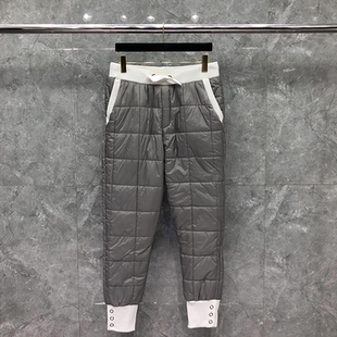 tb保暖裤子男外穿冬季加厚保暖防风羽绒棉裤男女同款户外束脚裤子