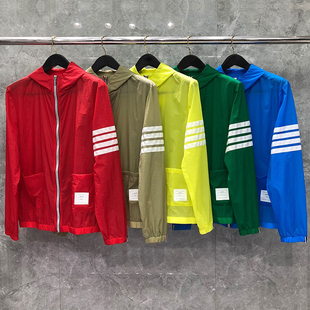 TB防晒衣男超薄透气夏季 皮肤衣四条杠纯色宽松轻薄外套防晒服潮牌