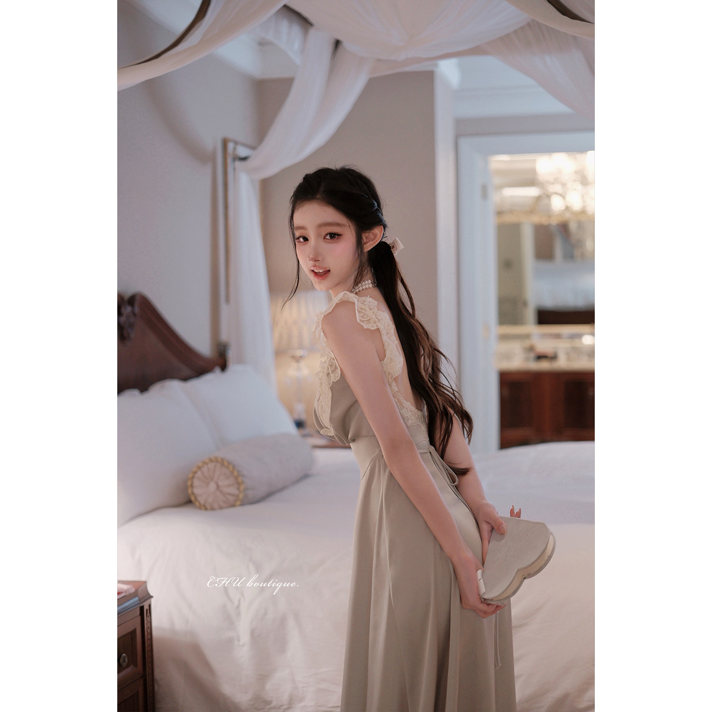 CHU小初/洛可可少女/精致法蕾 收腰显瘦 复古法式公主裙