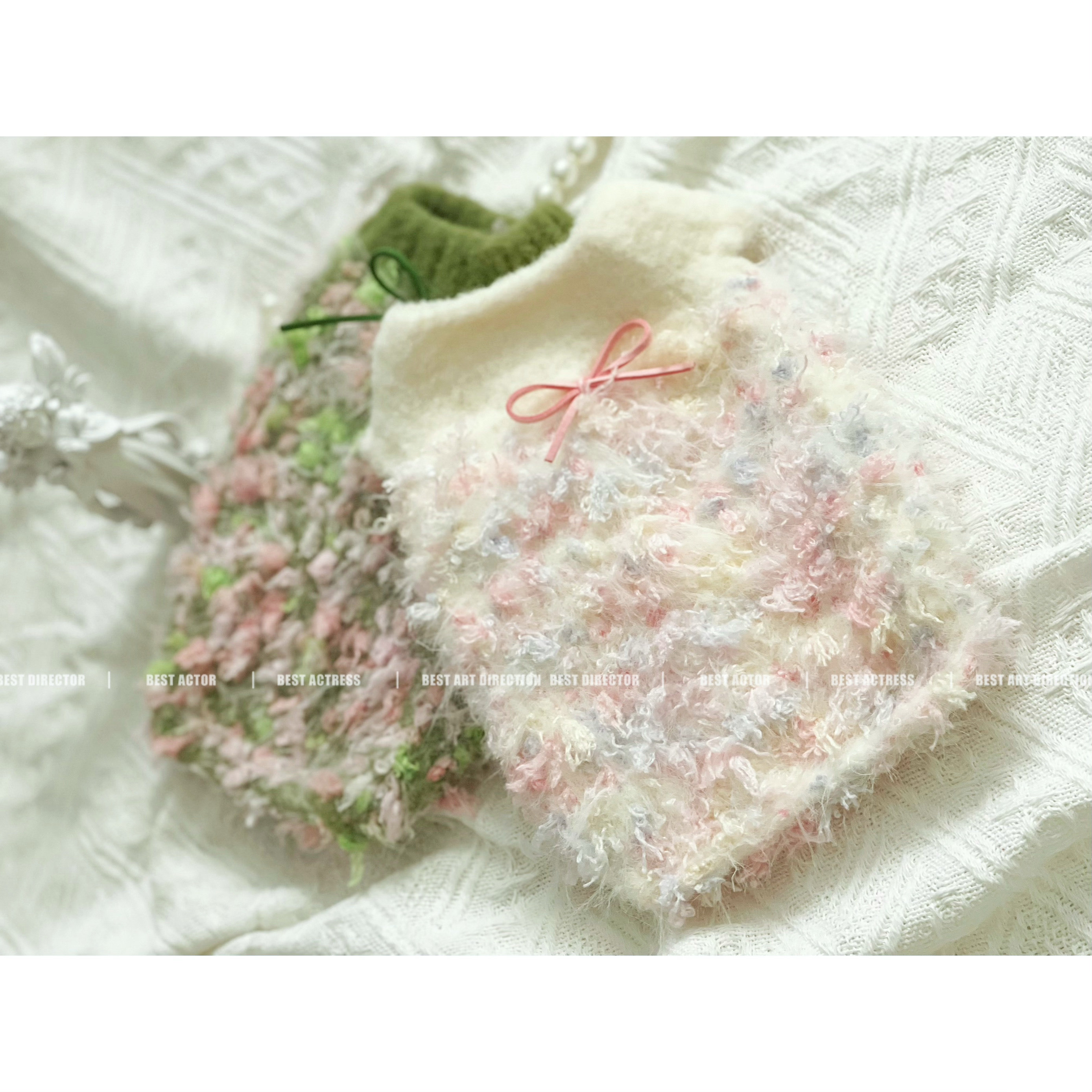 宠物狗狗手工毛衣秋冬款衣服保暖背心裙子可爱甜美泰迪小马约克夏