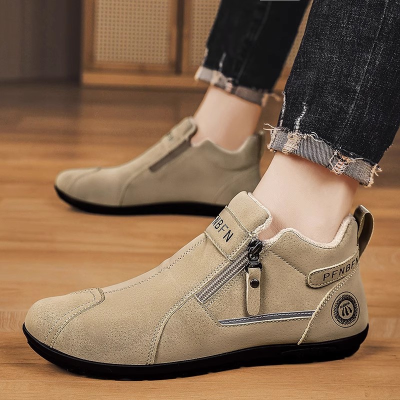 福建晋江品牌男鞋帕拉鞋官方旗舰店飞行员休闲鞋男士一脚蹬棉鞋子