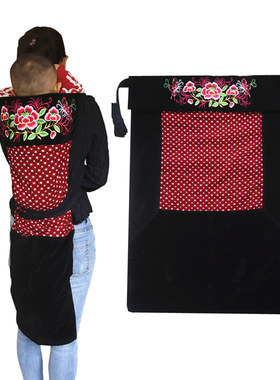 云南老式婴儿背带四川背小孩背布背娃背巾广东宝宝多功能裹背背篼