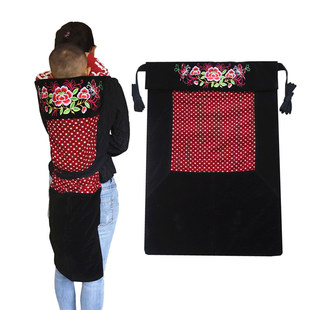 云南老式 婴儿背带四川背小孩背布背娃背巾广东宝宝多功能裹背背篼