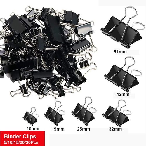 Binder Clips Black Foldback Clips Office Clip Paper Clips fo