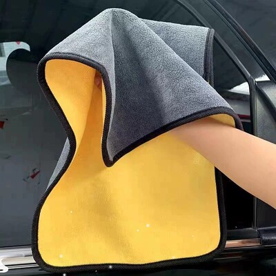 Microfiber Auto Wash Towel Car Cleaning Drying Cloth Hemming