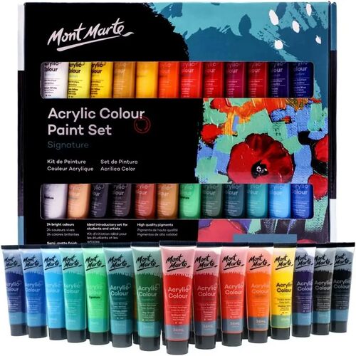 Acrylic Paint Set Perfect for Canvas, Wood, Fabric, Leather,