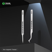 2UUL TW21无磁镊子超精密带孔防滑特尖飞线镊子 超硬直尖弯尖镊子