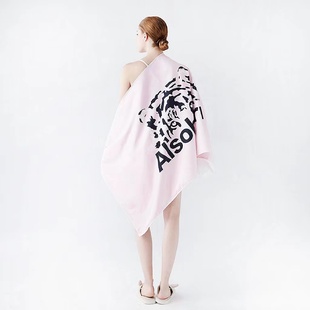 人手一条 游泳浴巾女速干毛巾海边防晒沙滩吸水巾便携健身浴袍斗