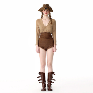 爆款 2026年新款 泡温泉连体遮肚显瘦长袖 罩衫 假面猫 泳装 泳衣女款