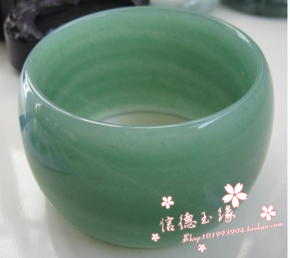 正品天然A货东陵玉手镯加宽加厚阳绿色飘花女款爆款时尚百搭潮女