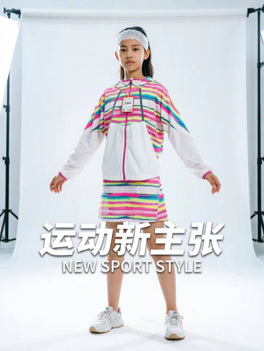 李宁儿童运动风衣长袖T恤男童女童春季跑步上衣速干运动套装