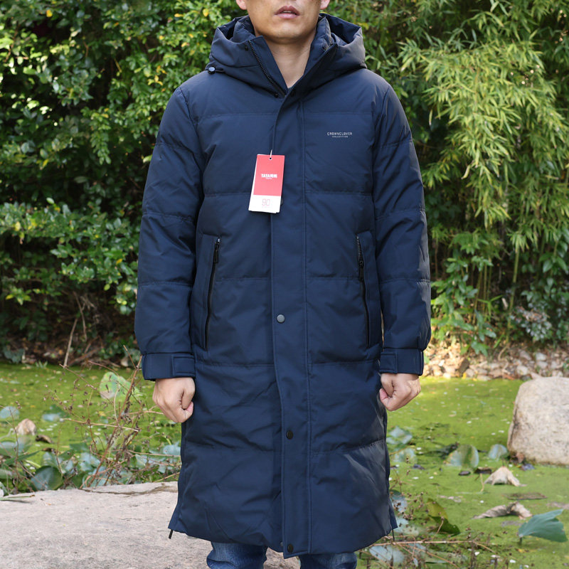 鸭鸭羽绒服专柜正品男2023年秋冬新款中长带帽YE2B709978A