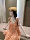 4video自制 彩橙色烟花大会jue美碎花散漫背心吊带裙无袖 连衣裙
