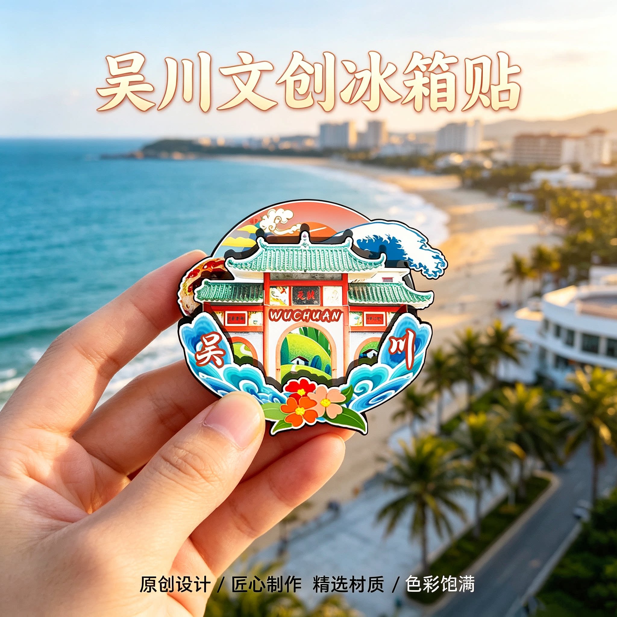 湛江吴川磁吸冰箱贴文创纪念品