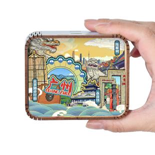 广州塔北京路陈家祠永庆坊木质文创旋转音乐八音盒旅游伴手礼纪念