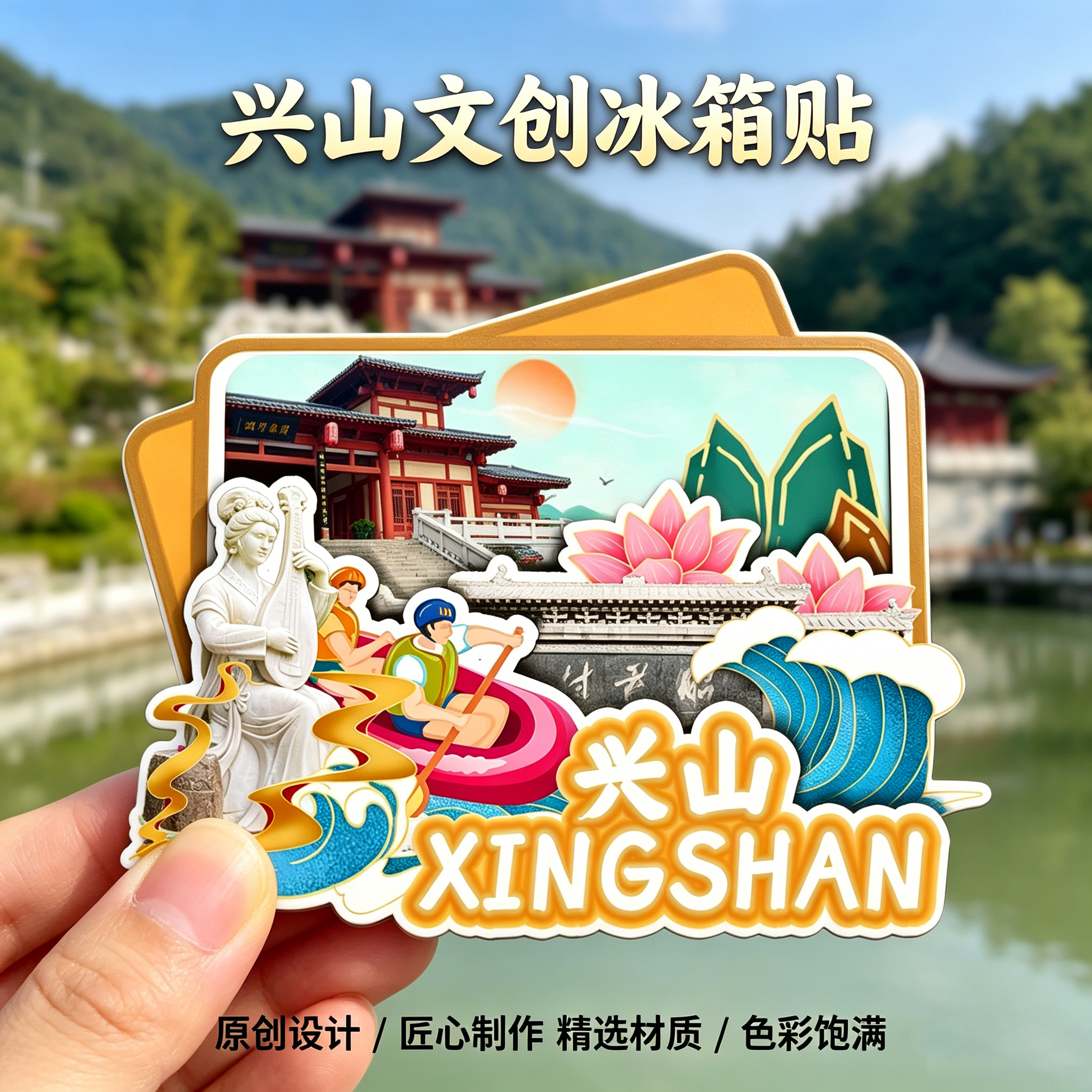磁吸冰箱贴兴山昭君村文创纪念品