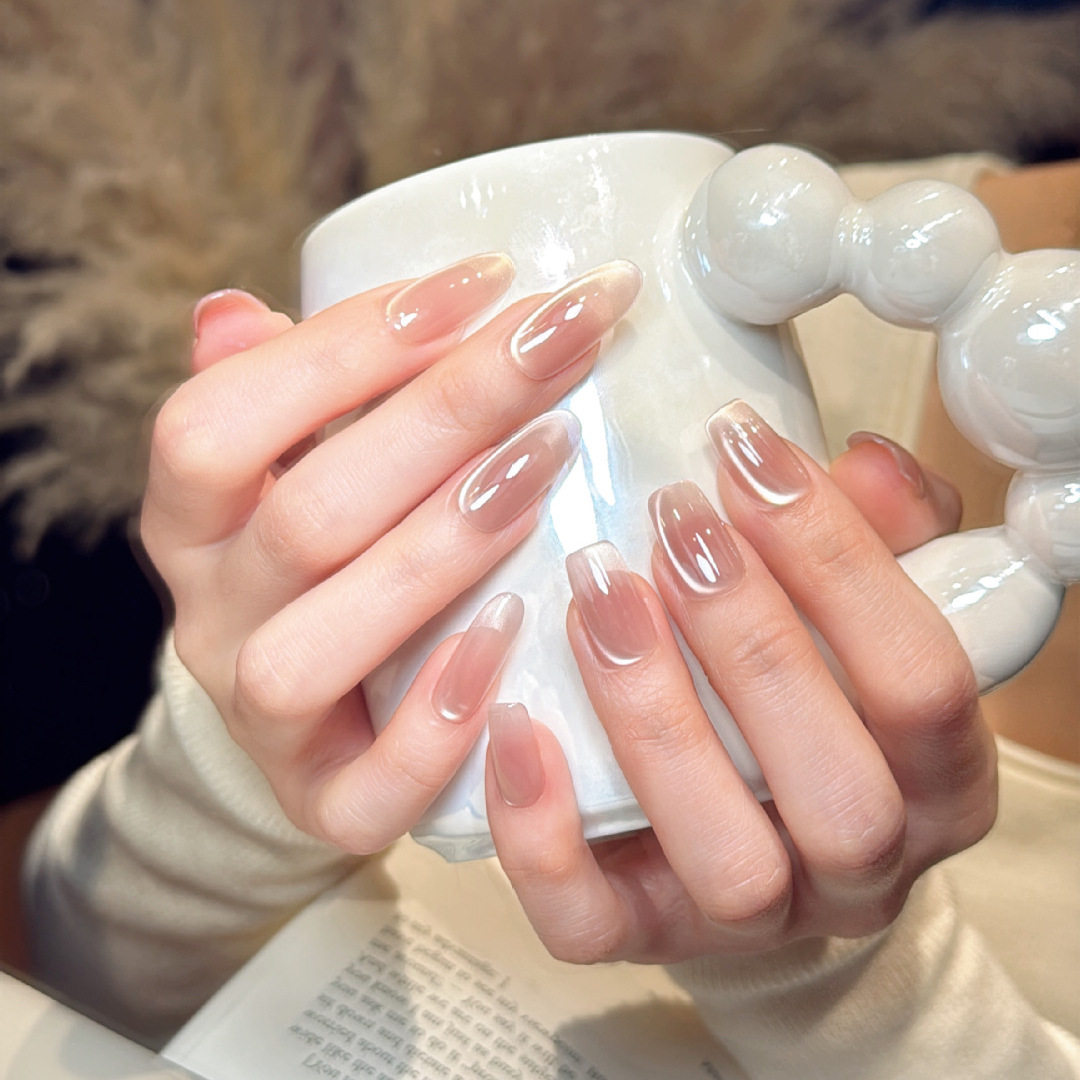 桃桃乌龙手工法式猫眼腮红手工美甲显白纯手工穿戴甲光疗指甲贴片,彩妆/香水/美妆工具,穿戴甲/甲片,淘宝优惠券,粉丝福利购,淘宝优惠卷