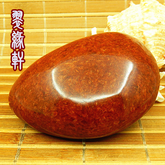 细糯老坑种帝皇红色翡翠手把玩抛光明料 玉原石A货厚桩牌子毛料