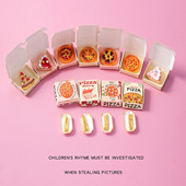 仿真迷你汉堡薯条披萨模型摆件儿童过家家玩具微缩食玩桌面小摆件